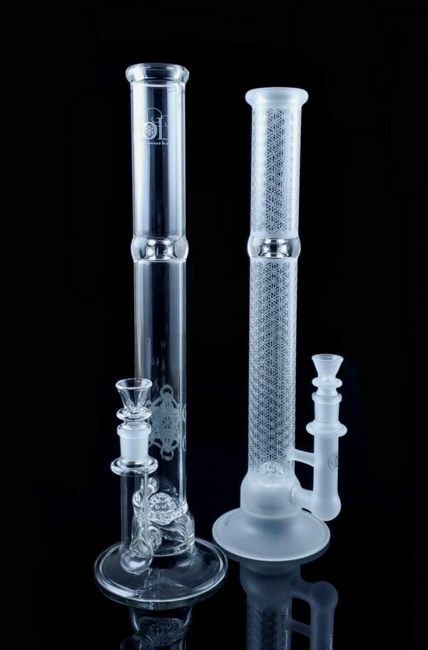 Glass SoL-45 Lace-Sphere straight tube