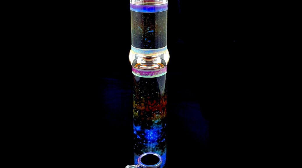 Glass Space-Tech Crushed Opal Worked SoL-45 Lace-Sphere