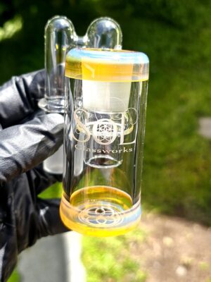 Glass NS-Yellow Accented 18mm Dry Catch