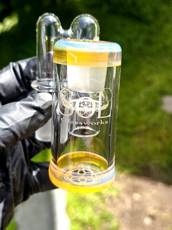 Glass NS-Yellow Accented 18mm Dry Catch
