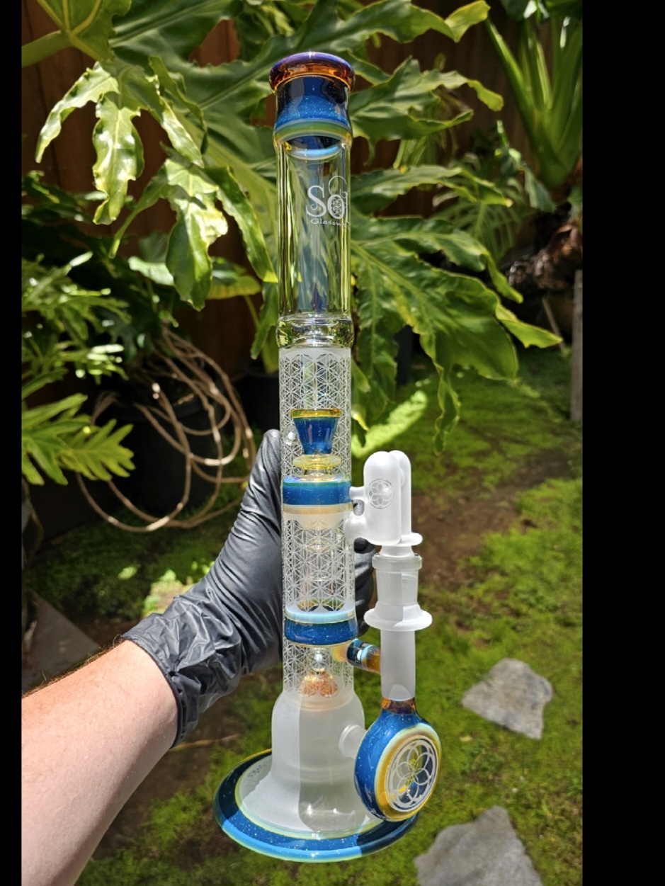 Glass NS Yellow x Really Teally encased crushed opal Sacred-G SoL-45 x DC set Glass NS Yellow x Really Teally encased crushed opal Sacred-G SoL-45 x DC set